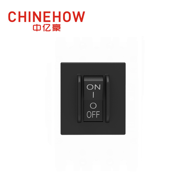 CVP-SM Hudraulic Magnetic Circuit Breaker Angle Rocker With Guard Actuator with M4 Screw Bus 2P Black