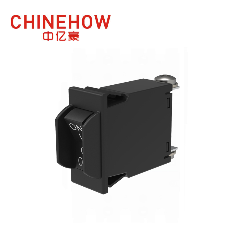CVP-SM Hudraulic Magnetic Circuit Breaker Angle Rocker With Guard Actuator with M4 Screw Bus 1P Black Hilfsschalter