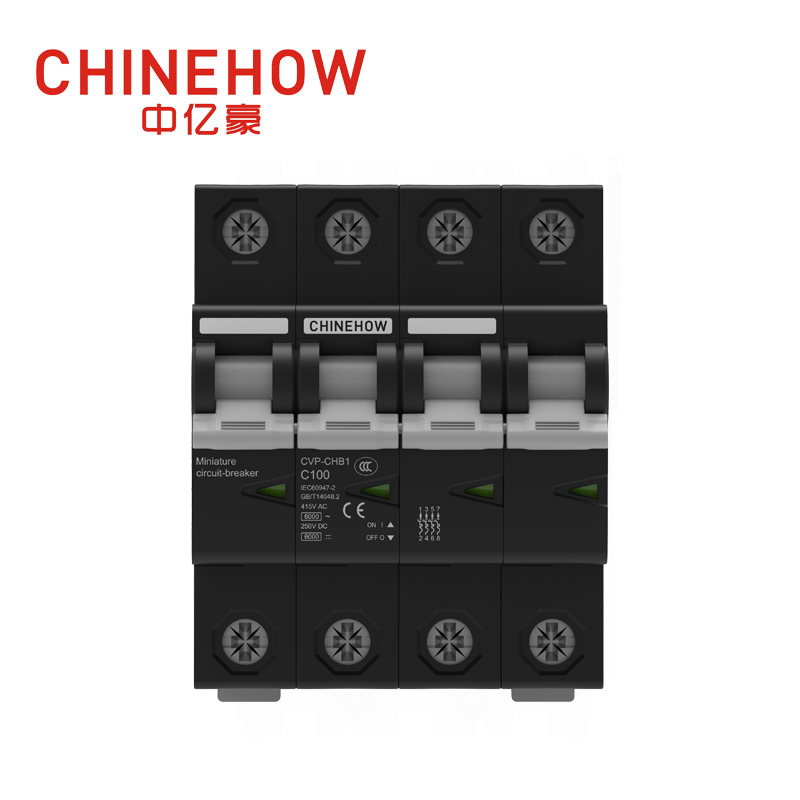 CVP-CHB1 Serie IEC 4P Schwarzer Mini-Miniatur-Leistungsschalter